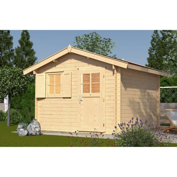 WEKA Gartenhaus/Gerätehaus Premium28 FT Natur BxT: 300 cm x 200 cm Vordach 20 cm