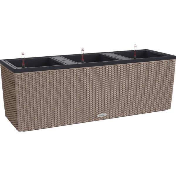Lechuza Pflanzgefäß Trio Cottage 100 cm x 32 cm x 34 cm Sandbraun