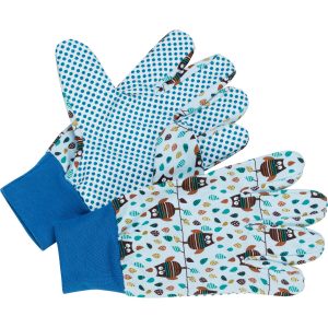 Kinderhandschuh Eule Blau Größe 5