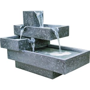 Granimex Wasserspiel Angulo Inkl.Pumpe und LED-Beleuchtung Polystone 79x48x46 cm