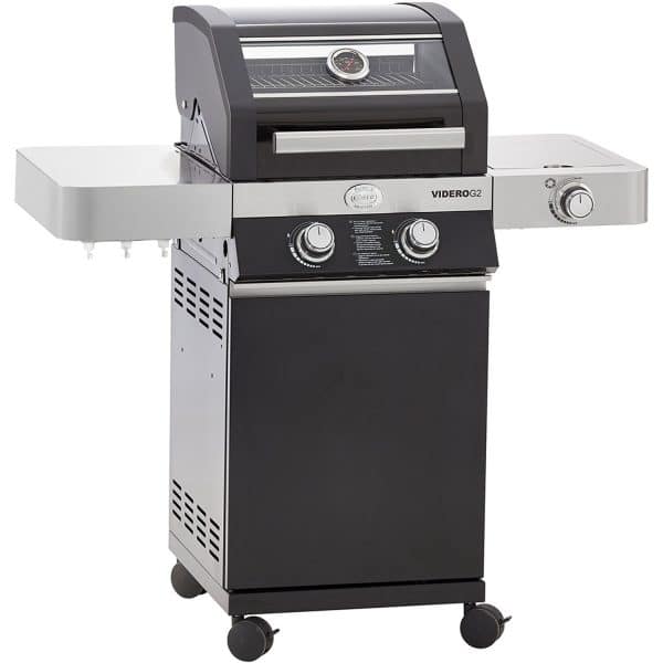 Rösle Gasgrill BBQ-Station Videro G2 50mbar 2 Brenner und Seitenbrenner Schwarz