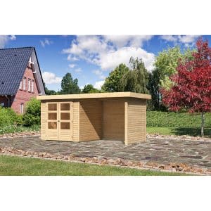 Karibu Holz-Gartenhaus/Gerätehaus Boras 2 Natur 433 cm x 213 cm