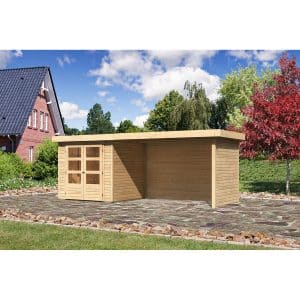 Karibu Holz-Gartenhaus/Gerätehaus Boras 2 Natur 468 cm x 213 cm