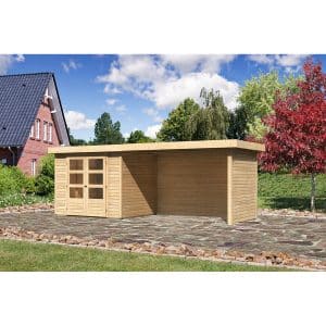 Karibu Holz-Gartenhaus/Gerätehaus Boras 3 Natur 497 cm x 213 cm