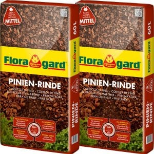 Floragard Pinienrinde Mittel 15 bis 25 mm 2 x 60 l
