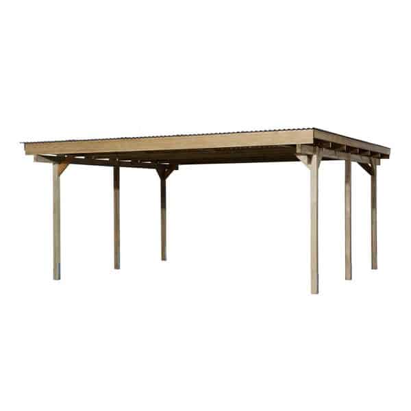 Weka Flachdach-Doppelcarport 616 500 x 500 cm