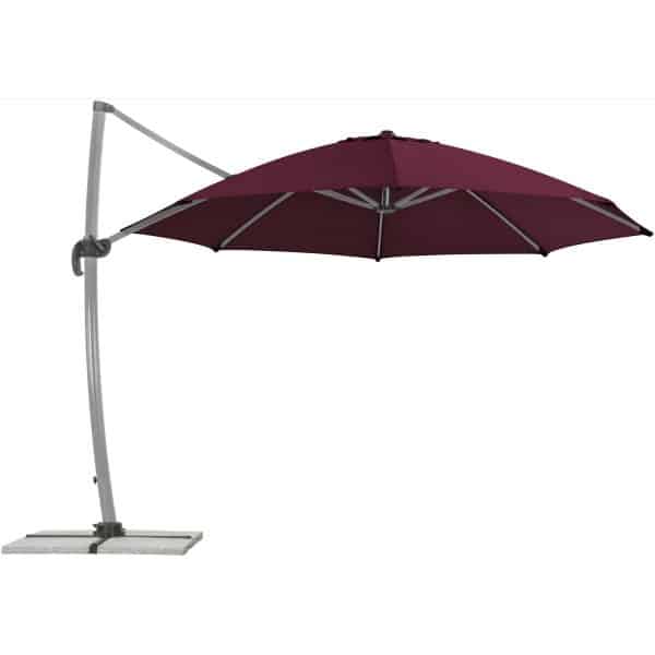 Schneider Ampelschirm Rhodos Rondo Bordeaux Ø 350 cm