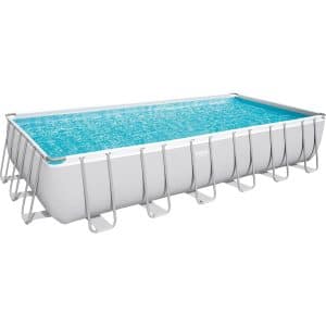 Bestway Stahlrahmenpool Power Steel 732 cm x 366 cm x 132 cm Eckig GS-geprüft