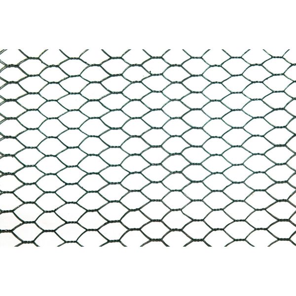Metallzaun 6-Eck-Geflecht Grün 13 x 13 mm Höhe 100 cm Länge 10 m