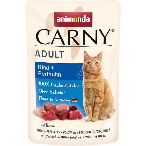 Carny Katzen-Nassfutter Adult Rind und Perlhuhn 85 g