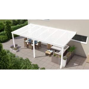 Terrassenüberdachung Professional 600 cm x 300 cm Weiß PC Opal