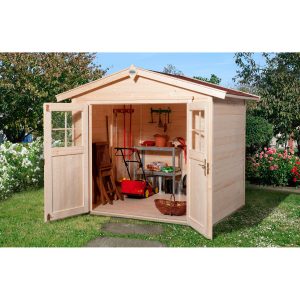 OBI Outdoor Living Holz-Gartenhaus/Gerätehaus Monza B Natur 205 cm x 209 cm