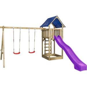 SwingKing Spielgerät Jonas mit Rutsche Violet 421 cm x 350 cm x 297 cm