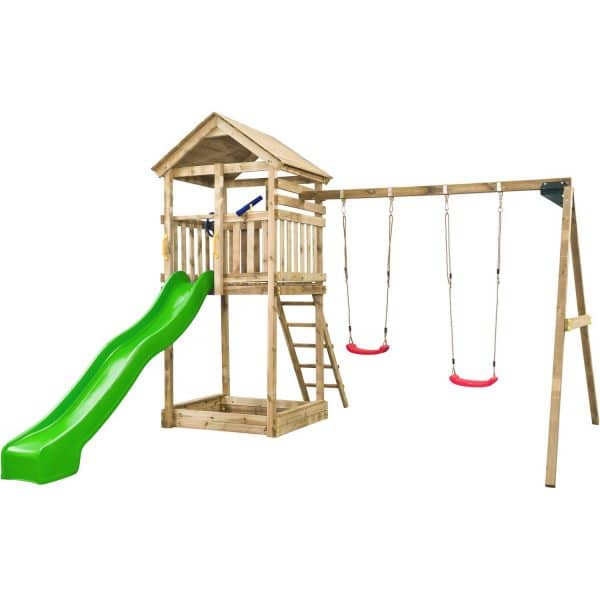 SwingKing Spielturm Daan Apfelgrün 400 cm x 320 cm x 420 cm