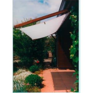 Floracord Pergola Bausatz inkl. Sonnensegel Weiß 270 cm