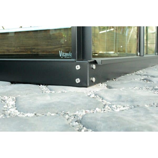 Stahlfundament Vitavia 5200 Schwarz 6 cm inkl. Schrauben und Fundamentklammern