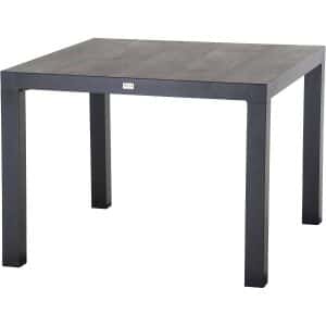 Siena Garden Dining-Tisch Silva Alu 100 cm x 100 cm Anthrazit Matt/Washed Grey