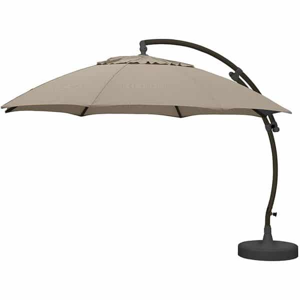 Sun Garden Ampelschirm Easy Sun KD Ø 375 cm Anthrazit Taupe