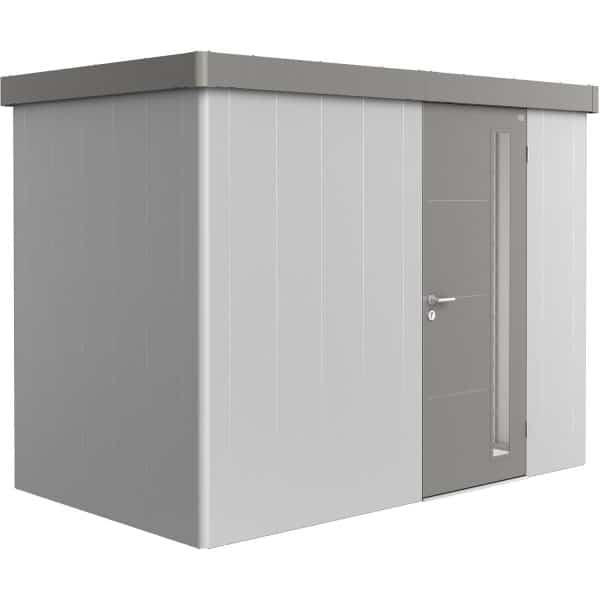 Biohort Gerätehaus Neo 1C Variante 1.2 Standardtüre Silber-Metallic