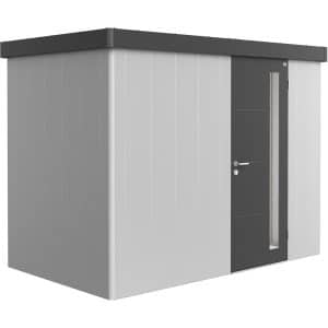 Biohort Gerätehaus Neo 1C Variante 1.3 Standardtüre Silber-Metallic