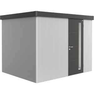 Biohort Gerätehaus Neo 2C Variante 1.3 Standardtüre Silber-Metallic