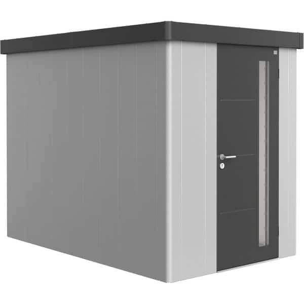 Biohort Gerätehaus Neo 3A Variante 1.3 Standardtüre Silber-Metallic