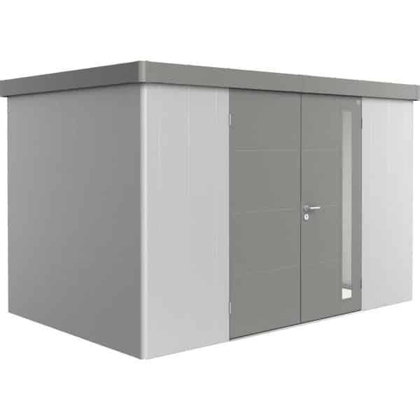 Biohort Gerätehaus Neo 2D Variante 1.2 Doppeltüre Silber-Metallic