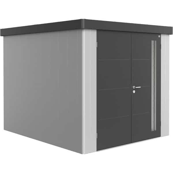 Biohort Gerätehaus Neo 3B Variante 1.3 Doppeltüre Silber-Metallic