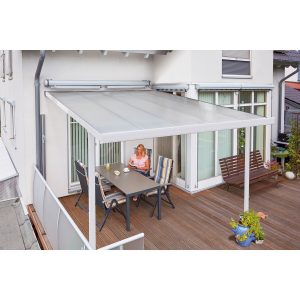 Gutta Terrassenüberdachung Bausatz Weiß 306 cm x 406 cm