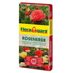Floragard Rosenerde 40 l - zum Pflanzen von Rosen im Beet und Kübel