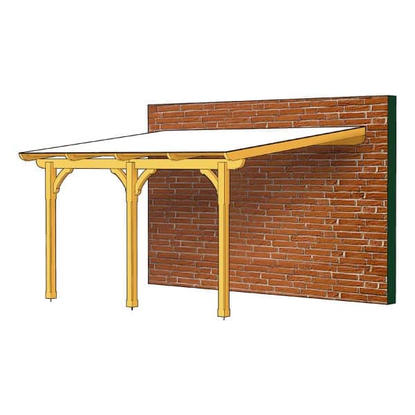 Skan Holz Terrassenüberdachung Rimini 434 cm x 350 cm