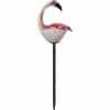 Gartenstecker Glaselement Schwan Weiß-Rot 91 cm