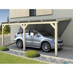 Skan Holz Carport Vogtland 300 cm x 541 cm Natur