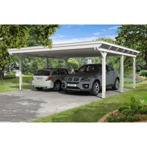 Skan Holz Carport Emsland 613 cm x 604 cm Weiß