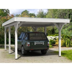 Skan Holz Carport Spessart 355 cm x 604 cm Weiß