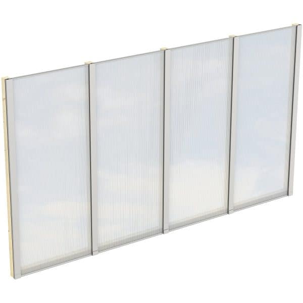 Skan Holz Seitenwand m. Polycarbonatplatten (FS) 355 x 200 cm Fichte Natur