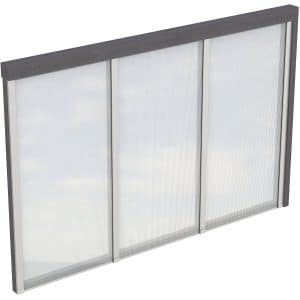 Skan Holz Seitenwand m. Polycarbonatplatten (WA) 305 x 200 cm Fichte Grau