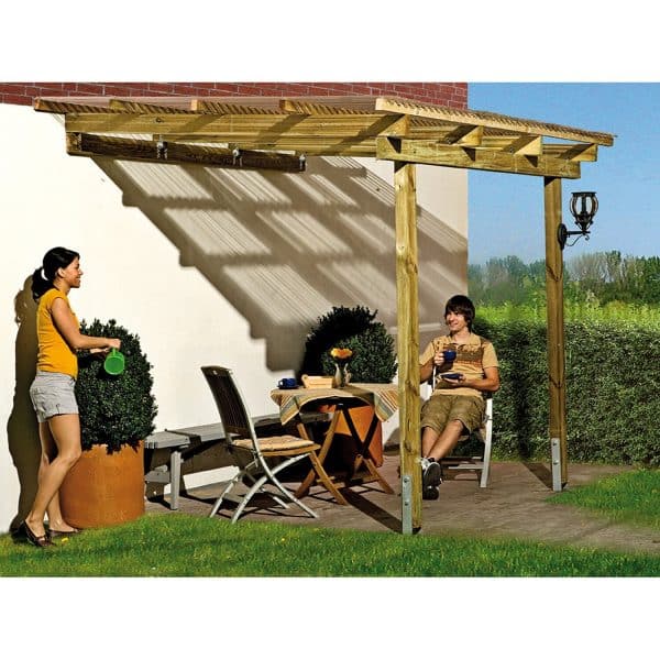 Weka Terrassenüberdachung Größe 1 mit 300 cm x 250 cm