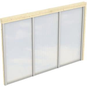 Skan Holz Polycarbonat Seitenwand für Terrassenüberdachung 350/339 cm Tiefe