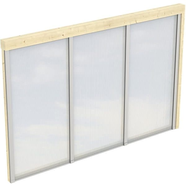 Skan Holz Polycarbonat Seitenwand für Terrassenüberdachung 350/339 cm Tiefe