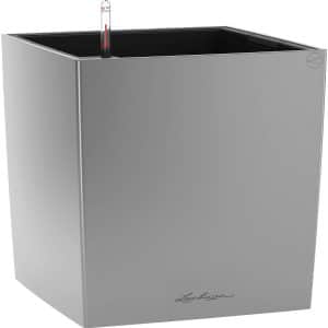 Lechuza Pflanzgefäß Cube Premium 40 cm x 40 cm Silber metallic