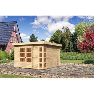 Karibu Holz-Gartenhaus/Gerätehaus Sölve 6 Natur 298 cm x 302 cm