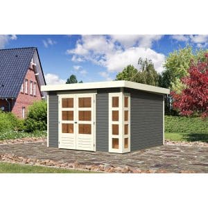 Karibu Holz-Gartenhaus/Gerätehaus Sölve 6 Terragrau 298 cm x 302 cm