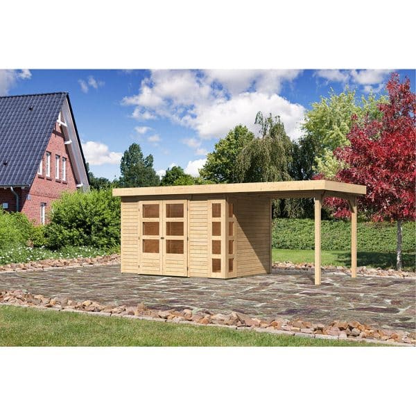 Karibu Holz-Gartenhaus/Gerätehaus Sölve 4 Natur 522 cm x 213 cm