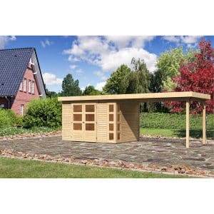 Karibu Holz-Gartenhaus/Gerätehaus Sölve 4 Natur 557 cm x 213 cm