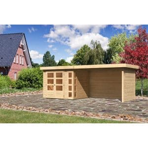 Karibu Holz-Gartenhaus/Gerätehaus Sölve 3 Natur 501 cm x 213 cm