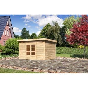 Karibu Holz-Gartenhaus/Gerätehaus Kumla 7 Natur 360 cm x 240 cm