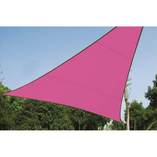 Perel Dreieck-Sonnensegel 360 cm x 360 cm Fuchsia