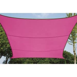 Perel Viereck-Sonnensegel 360 cm x 360 cm Fuchsia