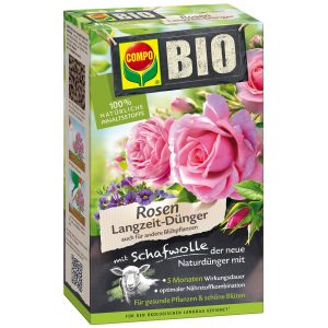 Compo Bio Rosen Langzeit-Dünger mit Schafwolle 750 g